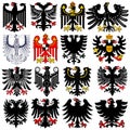 Set of heraldic german eagles