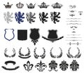 Set of heraldic symbol