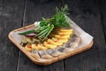 Set of herring appetizer platter Royalty Free Stock Photo