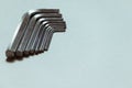 Set of hex keys close-up on a white background. Royalty Free Stock Photo