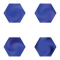 Set of hexagonal chromatic backgrounds