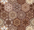 Vector set of hexagonal patterns. Royalty Free Stock Photo