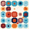 Set of hexagons. Seamless pattern. Vector illustration. Generative AI