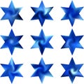 Set of hexagram chromatic backgrounds