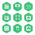 Set Hierarchy organogram chart, Cloud hacking, technology data transfer, Processor with CPU, Different files, Data Royalty Free Stock Photo