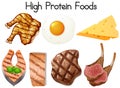 A Set of High Protein Food