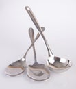 Set of high quality kitchen utensils on white Royalty Free Stock Photo