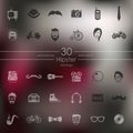 Set of hipster icons