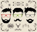 Set of hipster modern retro labels