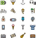 Set of hipster related icons Royalty Free Stock Photo