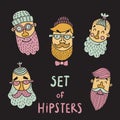 Set of hipsters