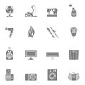 Set of home appliances and electronics icons