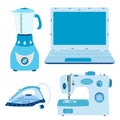 Set of home appliances. Vector image of electronics. Royalty Free Stock Photo