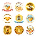 Set Of Honey Emblems Royalty Free Stock Photo