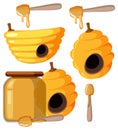Set of honey objects