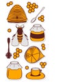 Set of honeycombs, beehive, bee,