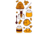 Set of honeycombs, beehive, bee,