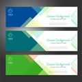 Set of horizon abstract colorful display banner background with