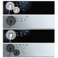 Set of horizontal banners with black and white dan Royalty Free Stock Photo