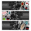 Set of Horizontal Banners about magic Royalty Free Stock Photo