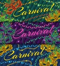 Set of 3 horizontal carnival banners