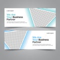 Set of Horizontal Corporate Banner Template Royalty Free Stock Photo