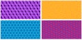 Set of horizontal different colorful patterns
