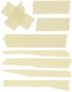 Set of horizontal and different size sticky tape Royalty Free Stock Photo