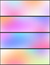 Set of horizontal gradient web backgrounds