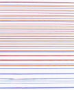 Set of horizontal irregular unsmooth stripes of blue, red and orange on a white background