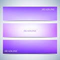 Set of horizontal multicolored backgrounds for your design. Vector Illustration