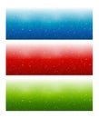 Set of horizontal panoramic banners with shiny stars for Your magic design Royalty Free Stock Photo