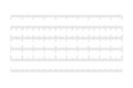 Set of horizontal rulers - lenght and size indicators distance units. Vector illustration