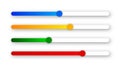 Set of horizontal scrollbars
