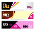 Set Horizontal vector banners. Royalty Free Stock Photo