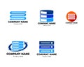 Set of Hosting Logo Template Design Vector