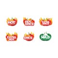 set of hot chili icons. Vector illustration decorative design