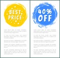 Set of Hot Sale Best Price Advertising Banners Royalty Free Stock Photo