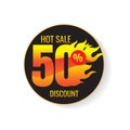 The set of hot sale 50% and tags for hot sale. banner. marketing