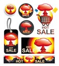 Set of hot sales vectors