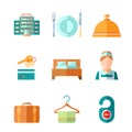 Set of hotel icons Royalty Free Stock Photo