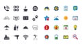 Set of Hotel services and Apartment icons.