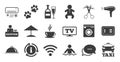 Set of Hotel services and Apartment icons. Vector