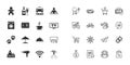 Set of Hotel services and Apartment icons. Vector