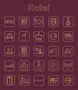 Set of hotel simple icons Royalty Free Stock Photo