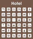 Set of hotel simple icons Royalty Free Stock Photo