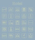 Set of hotel simple icons Royalty Free Stock Photo