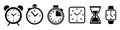 Set hourglass icons, sandglass timer, clock flat icon Ã¢â¬â vector