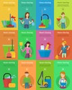 Set of House Cleaning Banners