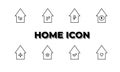 set of house icons. home icons. building icons. flat house icons. flat home icons. flat icons. minimalist icons. flat vector desig Royalty Free Stock Photo